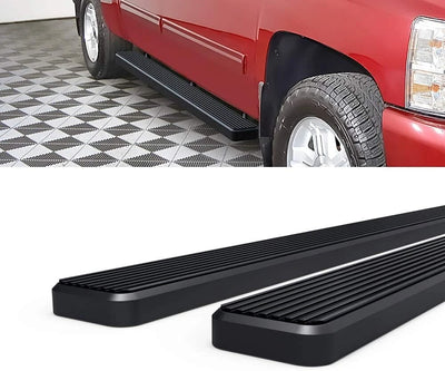 Cavusheo 5" Running Boards Side Steps Black For 01-13 Chevy Silverado GMC Sierra Crew Cab