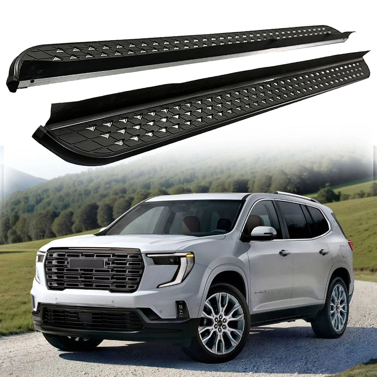 Cavusheo Running Board Side Step Fit for GMC Acadia 2024 2025 2026 Nerf Bar with Bracket