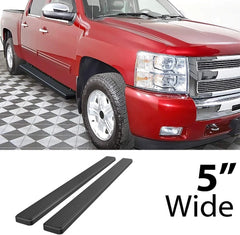 Cavusheo 5" Running Boards Side Steps Black For 01-13 Chevy Silverado GMC Sierra Crew Cab