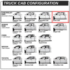 Cavusheo For 2007-2019 Chevy Silverado GMC Sierra Crew Cab Nerf Step Bar Running Boards