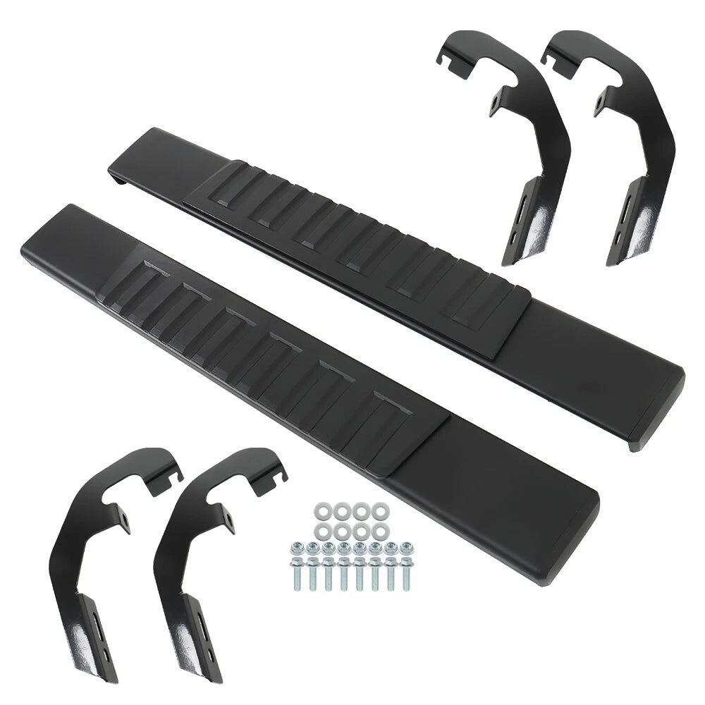 Cavusheo Black Power Coating Running Board For Silverado/Sierra 19-24 Truck Side Step 6"